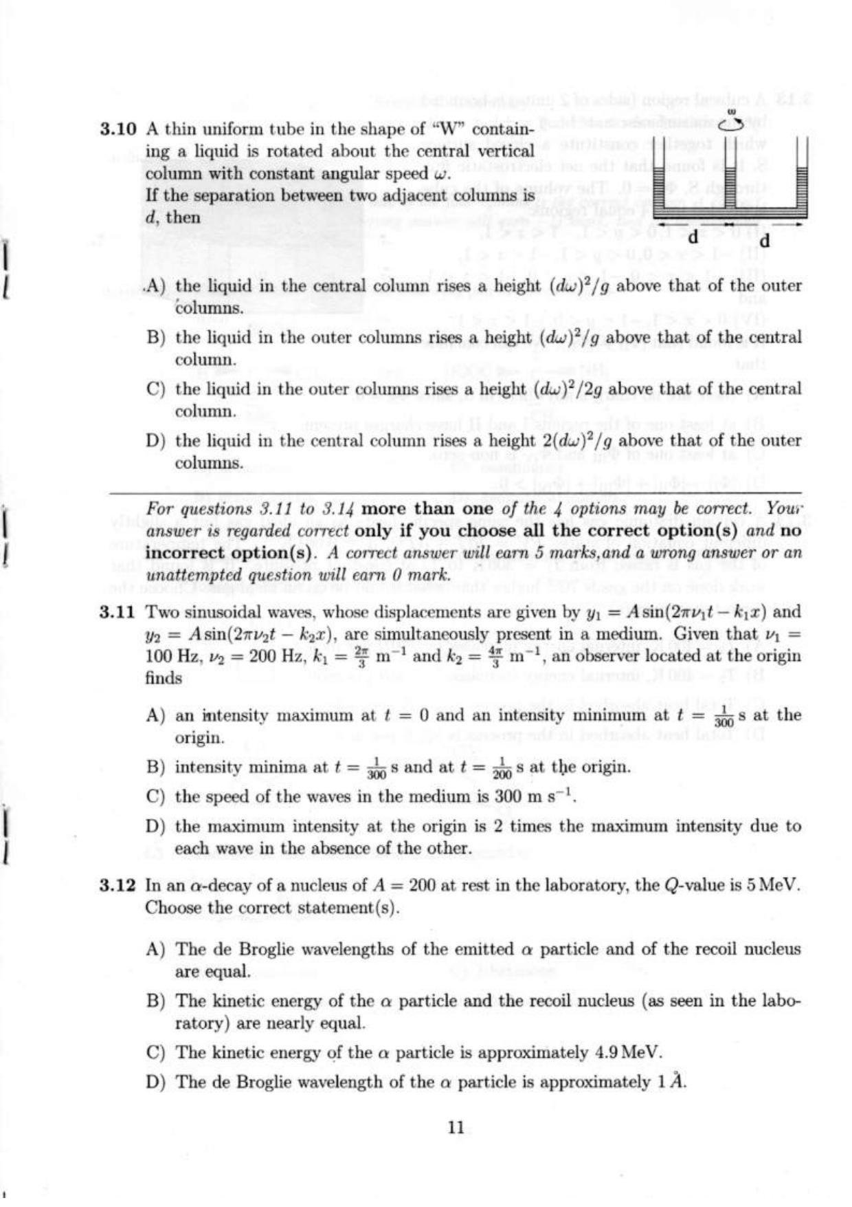 NEST 2009 Question Paper. - Page 13