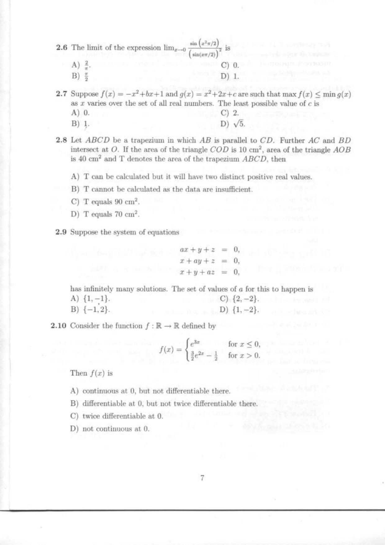 NEST 2009 Question Paper. - Page 33