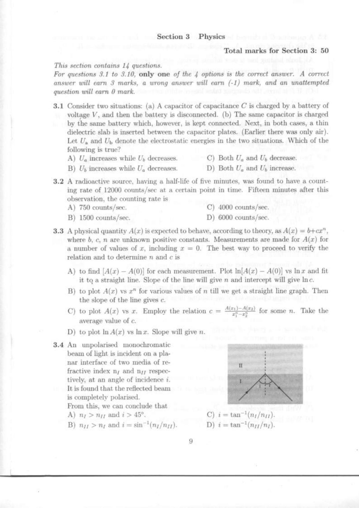 NEST 2009 Question Paper. - Page 35