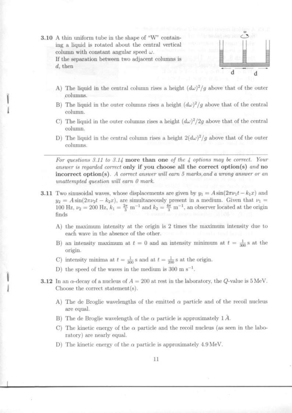 NEST 2009 Question Paper. - Page 37