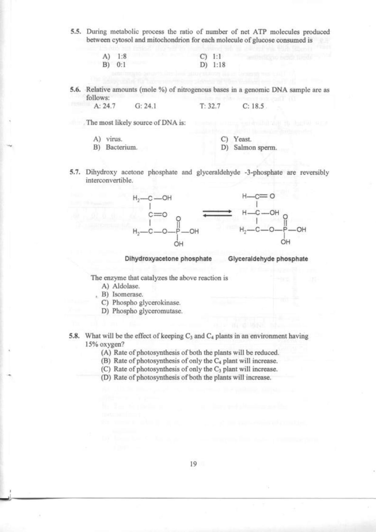 NEST 2009 Question Paper. - Page 45