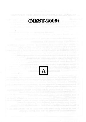 NEST 2009 Question Paper.