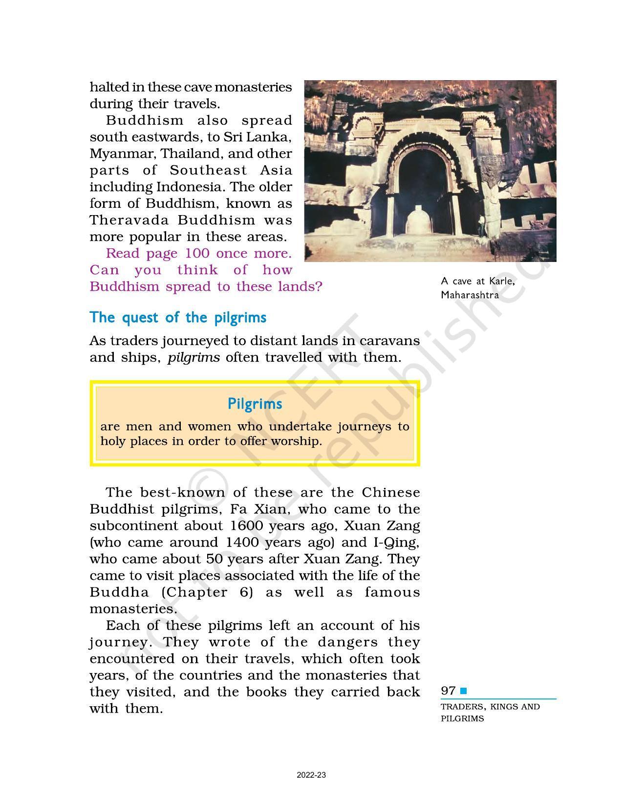 NCERT Book for Class 6 Social Science(History) : Chapter 9-Traders, Kings, and Pilgrims - Page 7