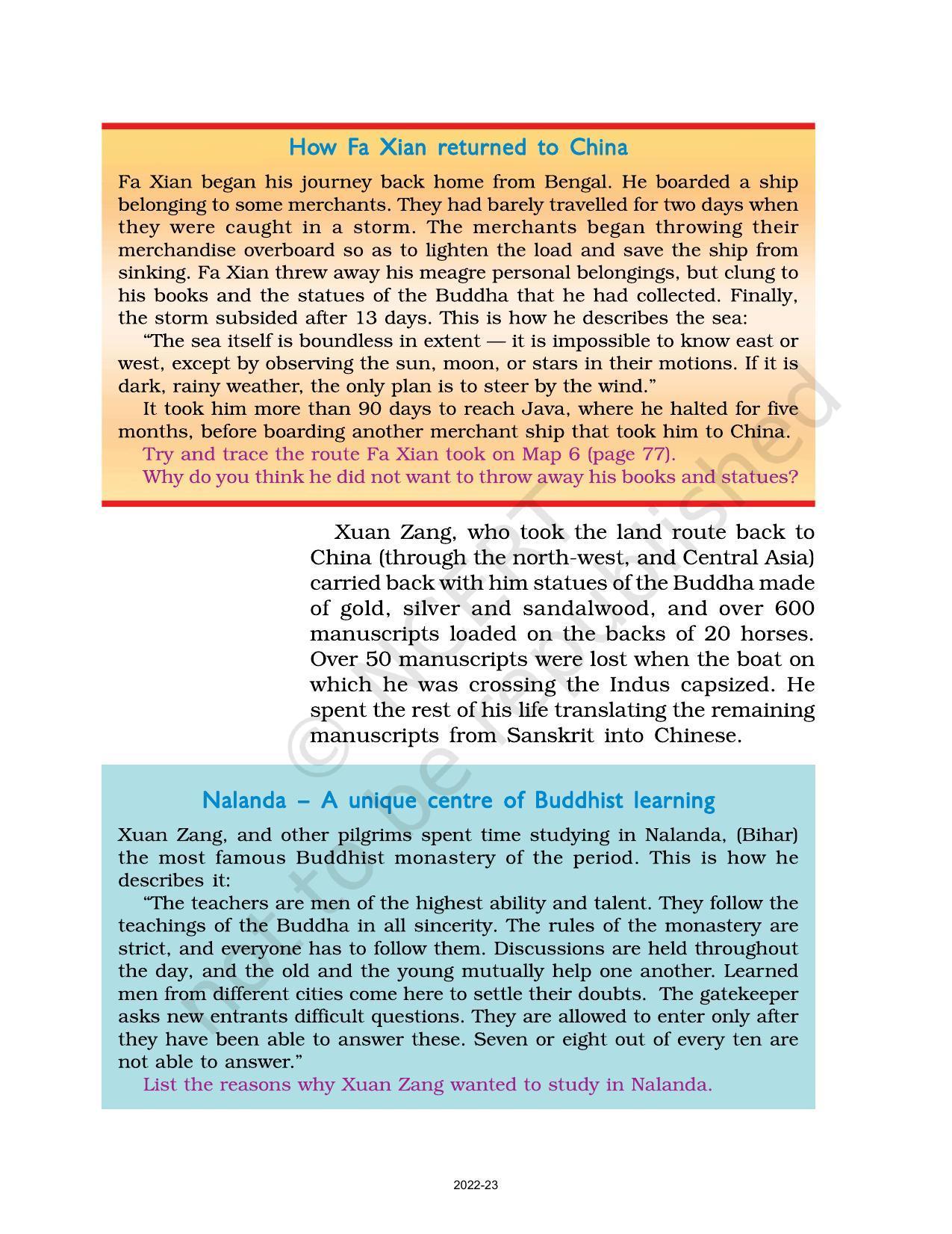 NCERT Book for Class 6 Social Science(History) : Chapter 9-Traders, Kings, and Pilgrims - Page 8