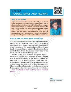NCERT Book for Class 6 Social Science(History) : Chapter 9-Traders, Kings, and Pilgrims