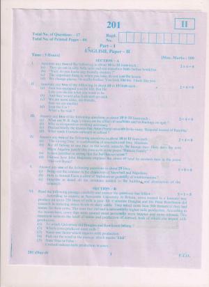 AP Inter 2nd Year English-II March 2018 (General) Question Paper