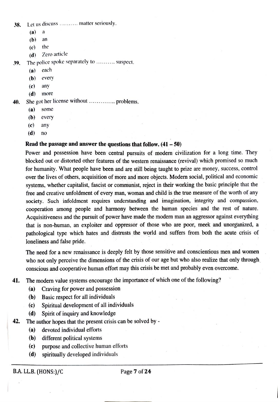 RULET 2024 Sample Question Paper - Page 7
