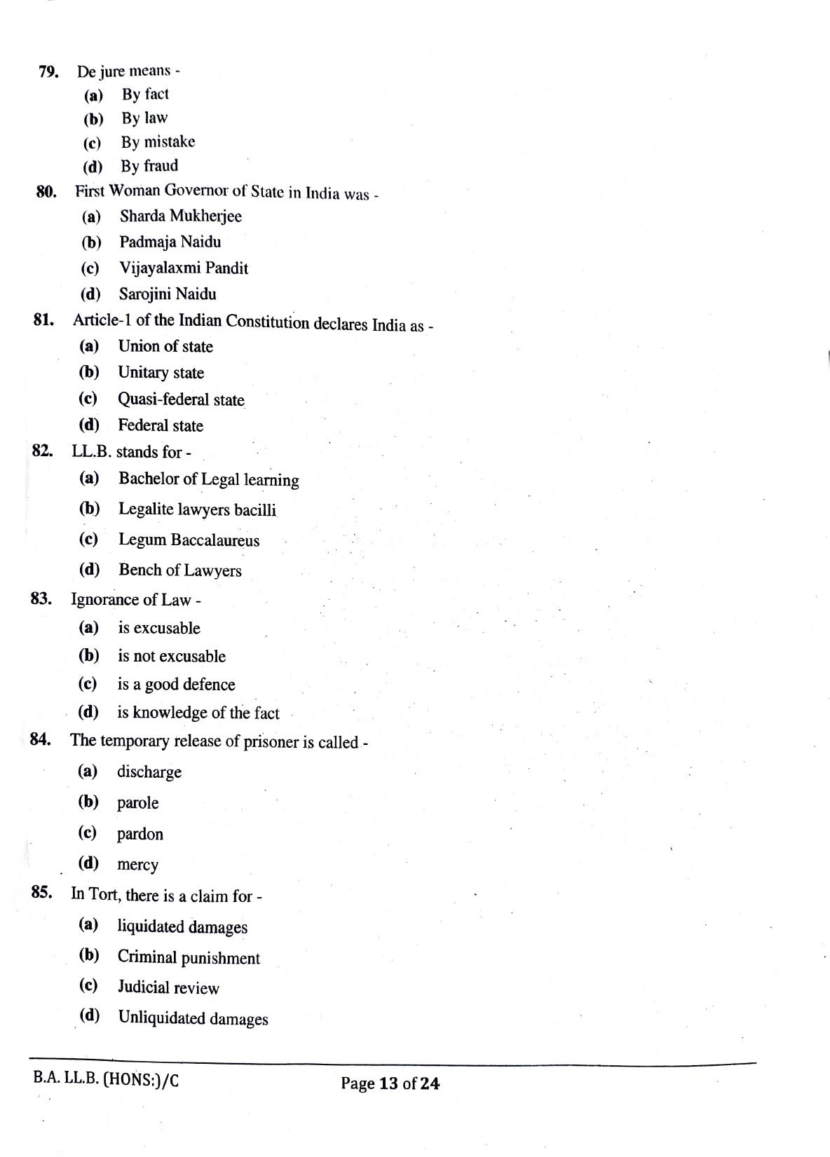 RULET 2024 Sample Question Paper - Page 13