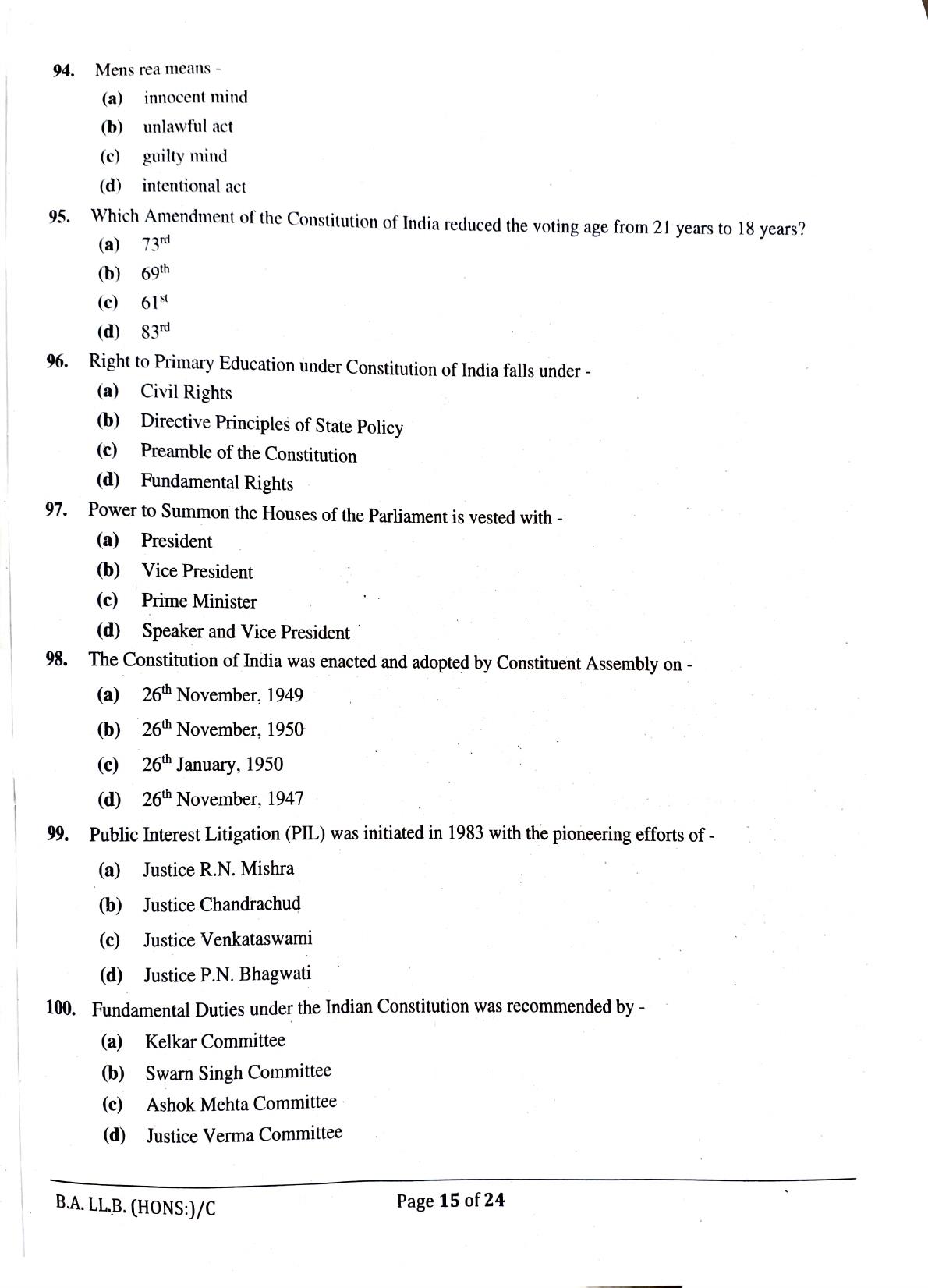 RULET 2024 Sample Question Paper - Page 15