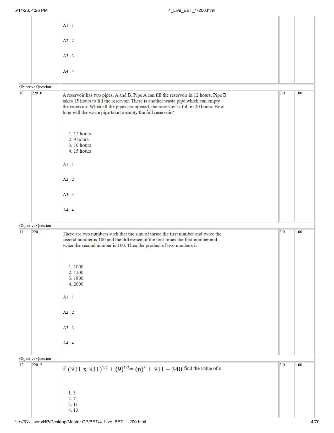 BET 2023 Question Paper - Page 4