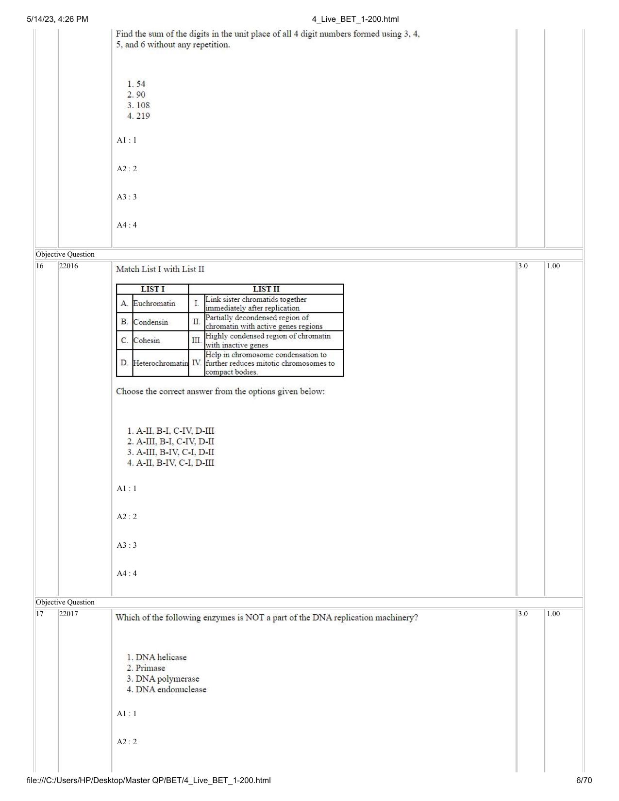 BET 2023 Question Paper - Page 6