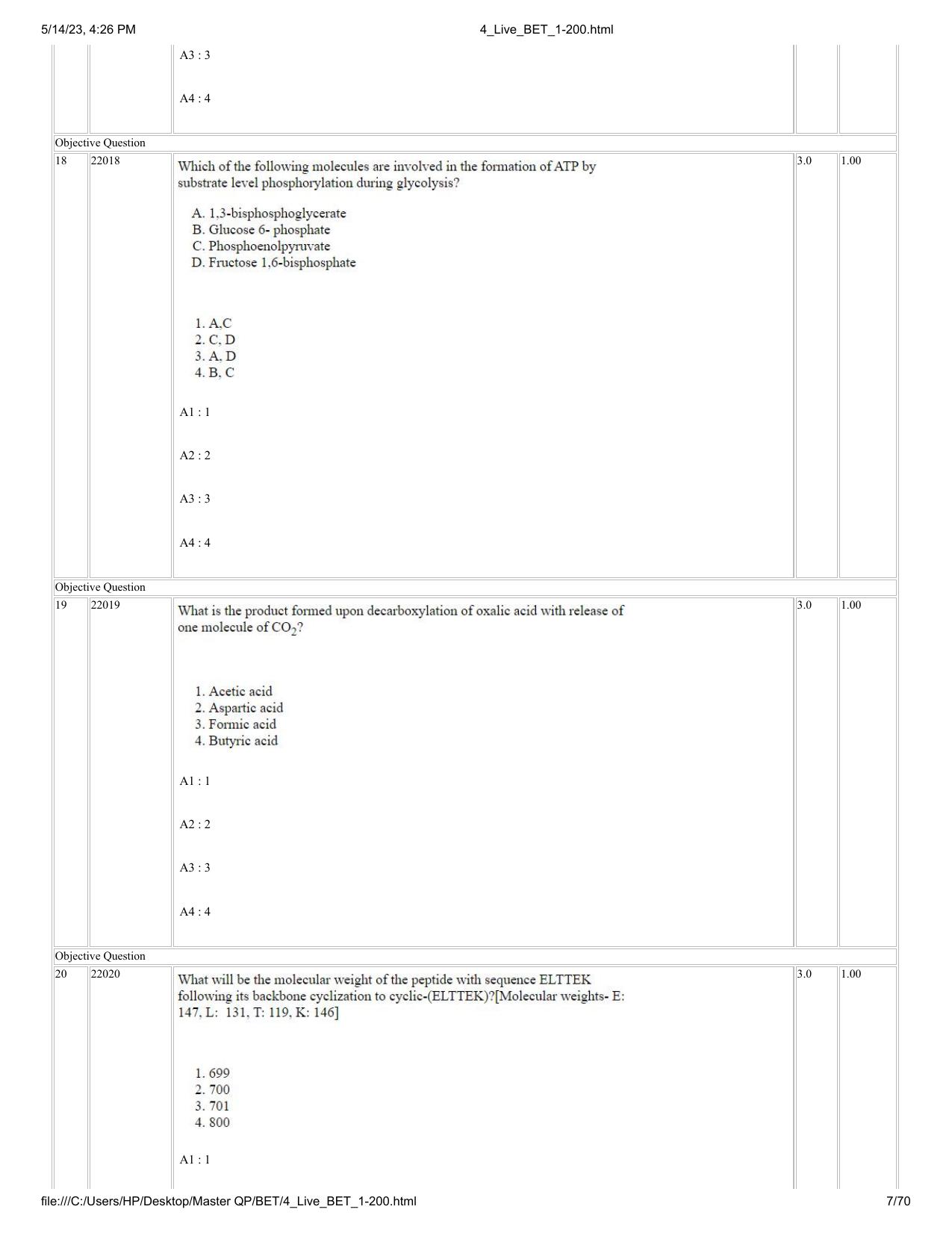 BET 2023 Question Paper - Page 7