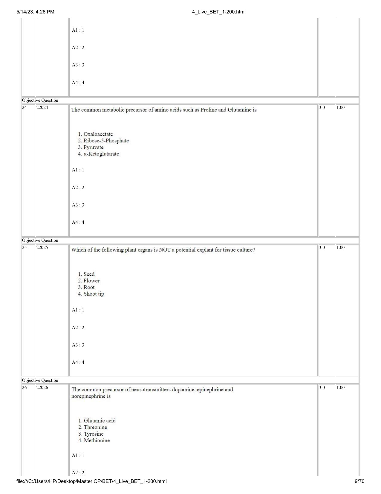 BET 2023 Question Paper - Page 9