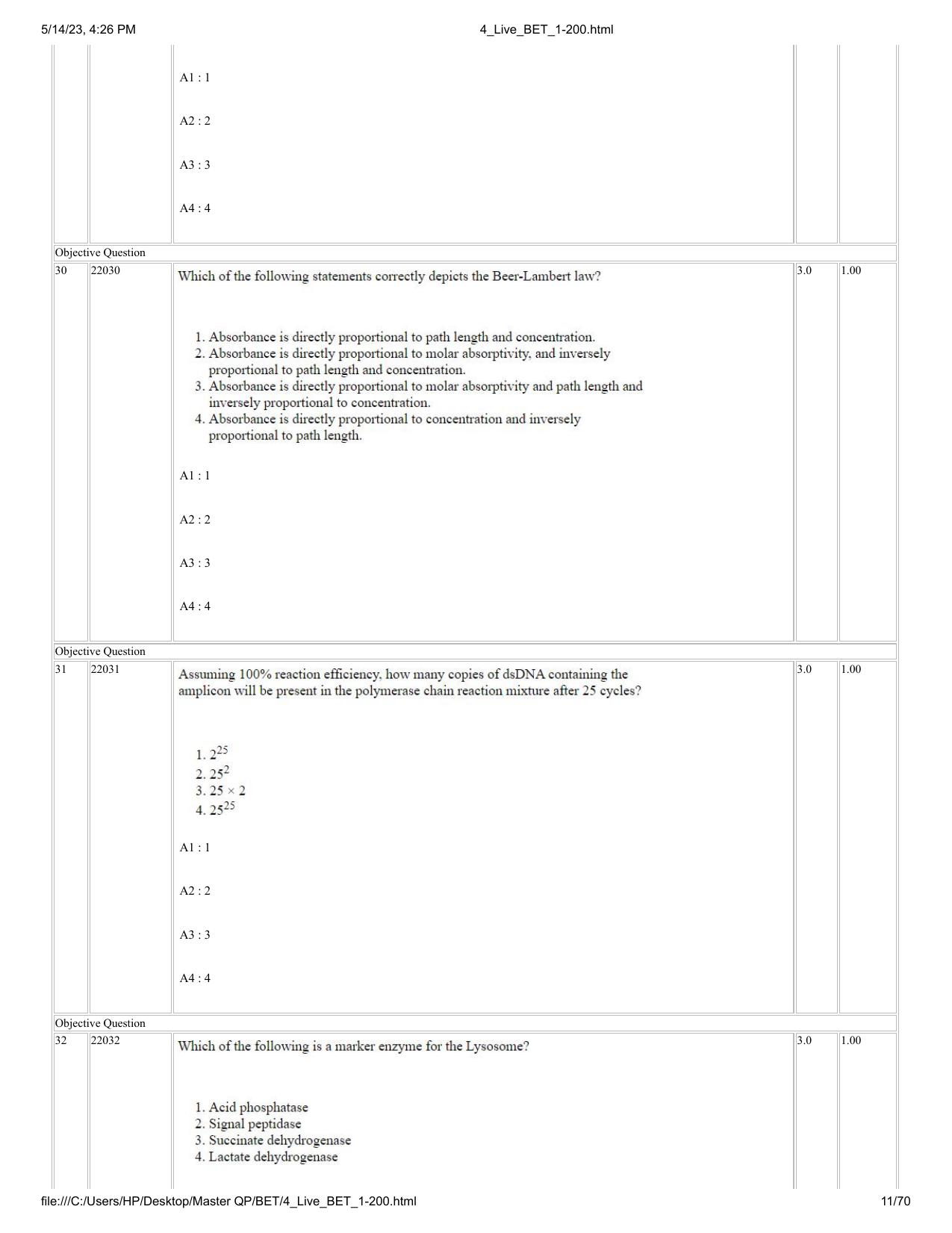 BET 2023 Question Paper - Page 11