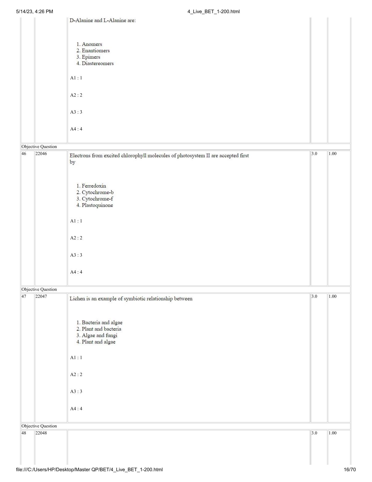 BET 2023 Question Paper - Page 16