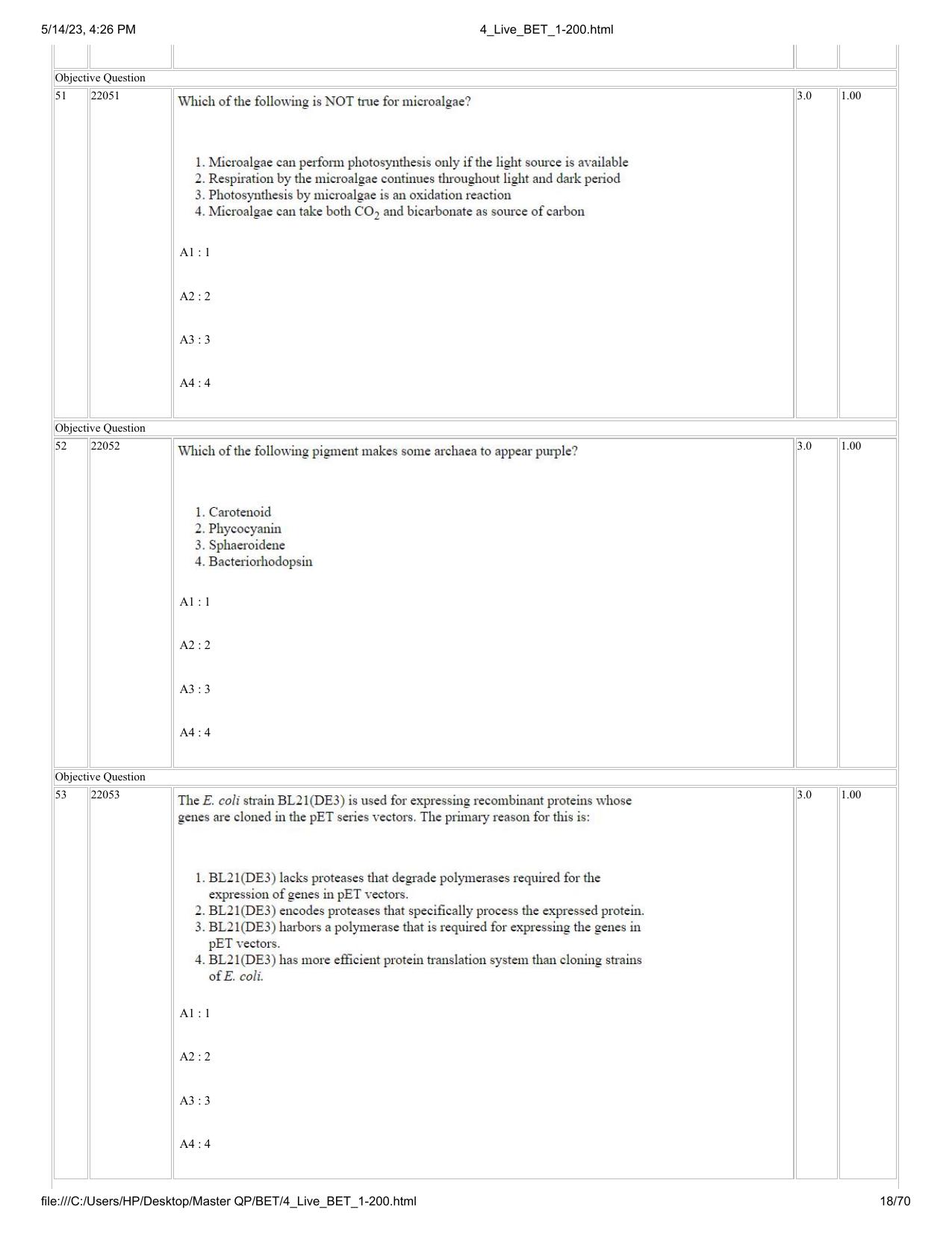 BET 2023 Question Paper - Page 18