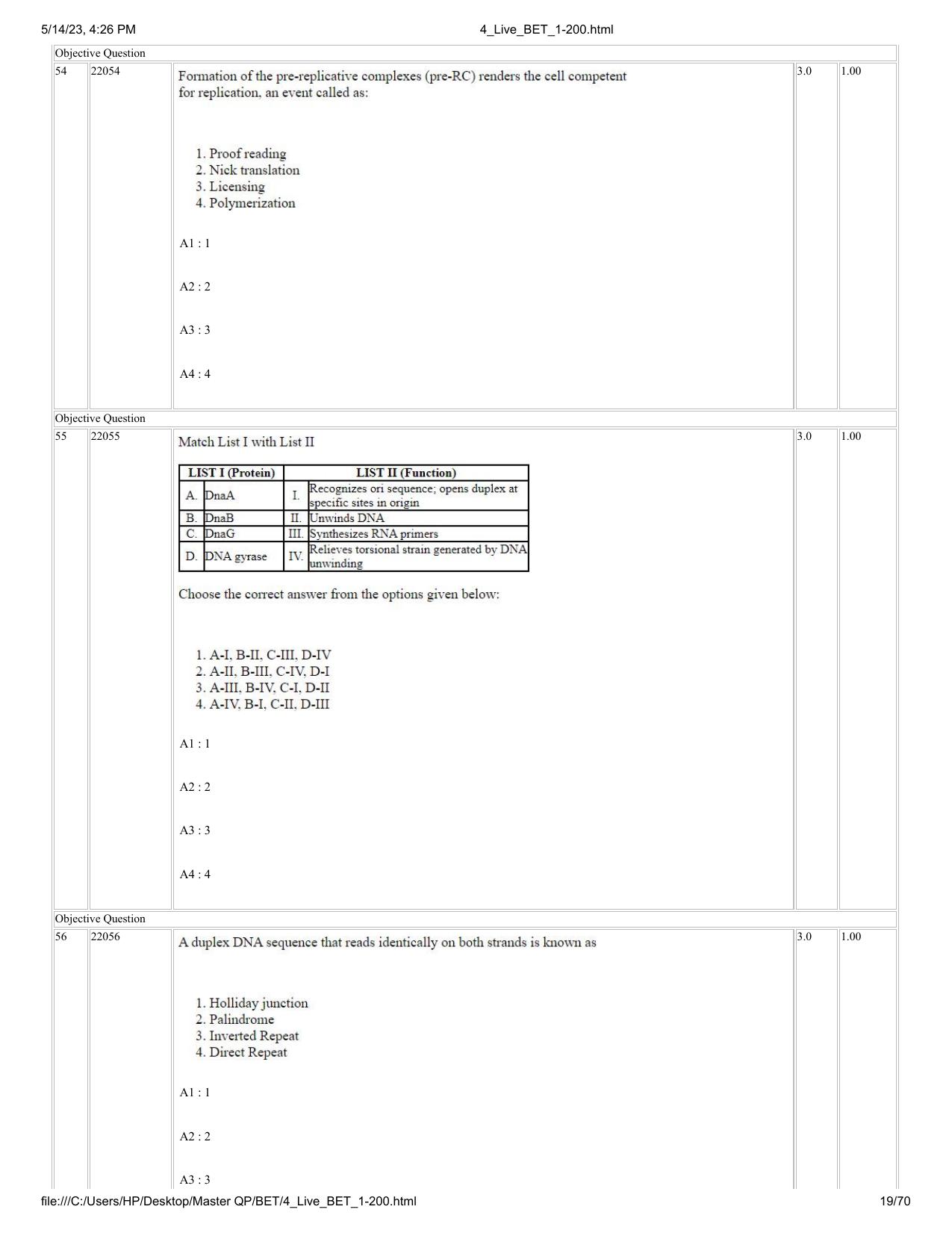 BET 2023 Question Paper - Page 19