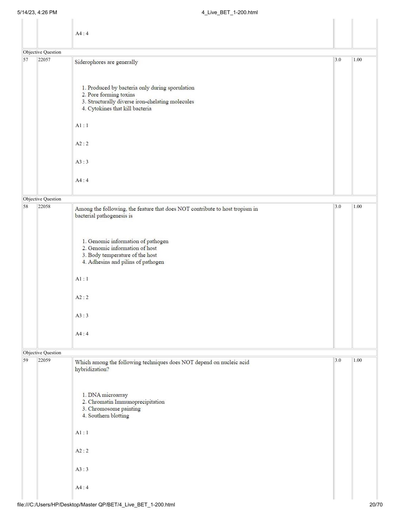 BET 2023 Question Paper - Page 20