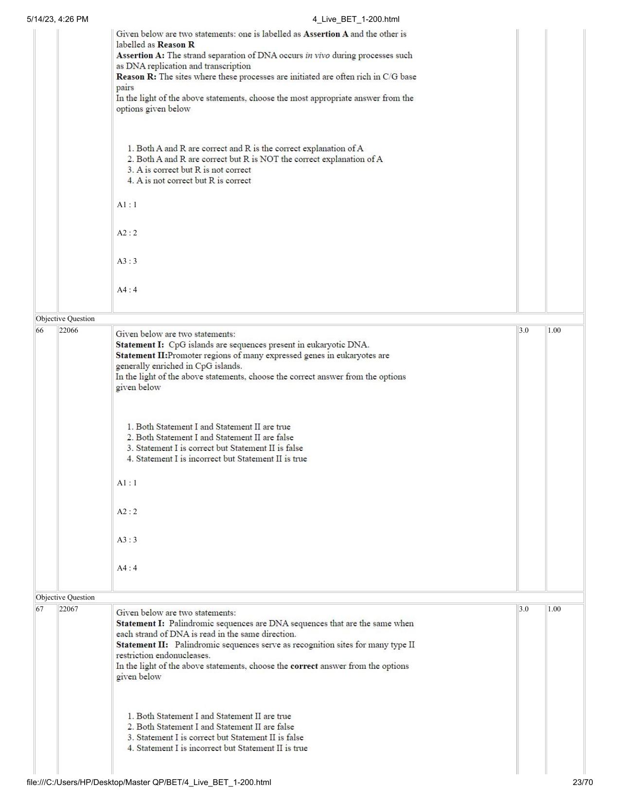 BET 2023 Question Paper - Page 23
