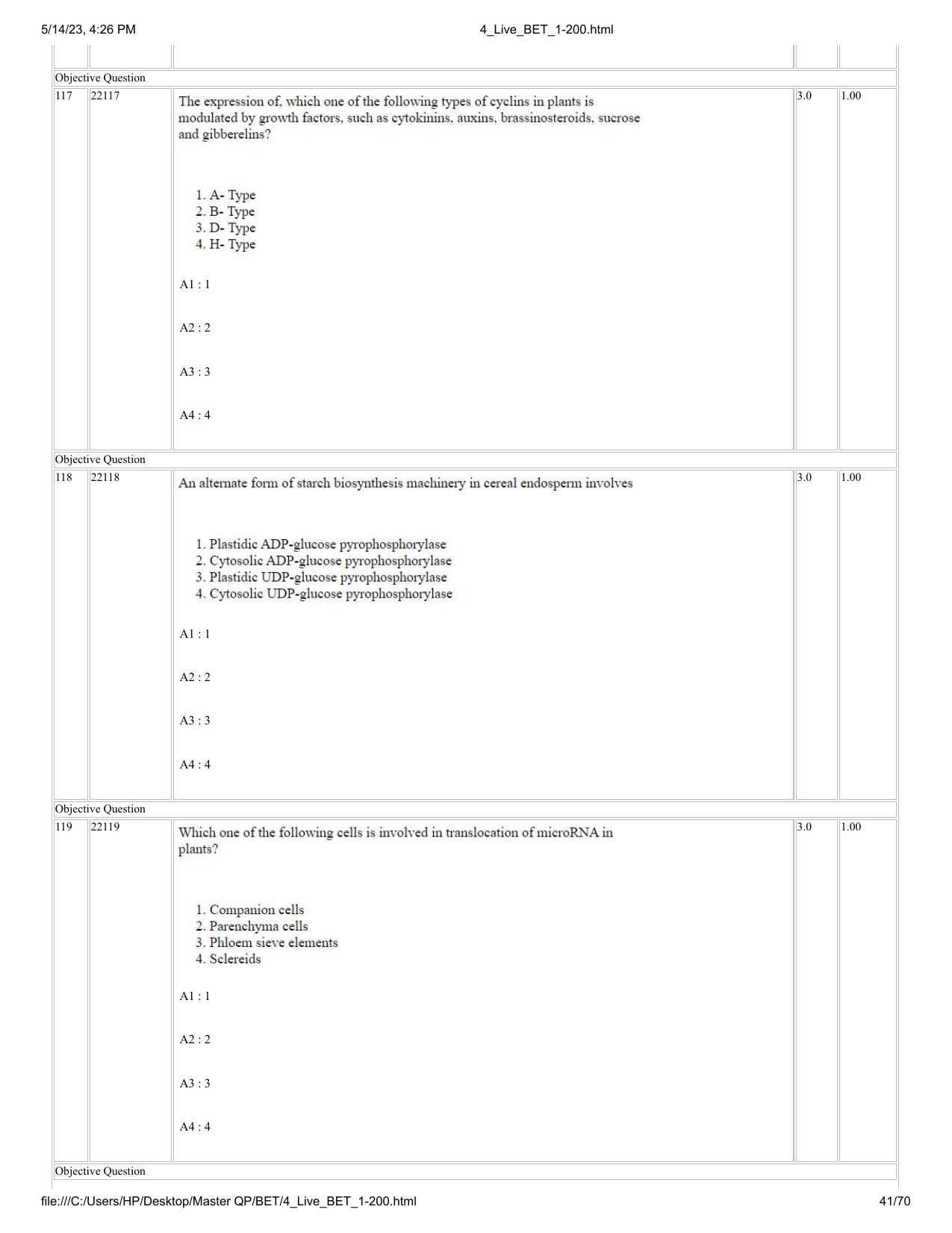 BET 2023 Question Paper - Page 41