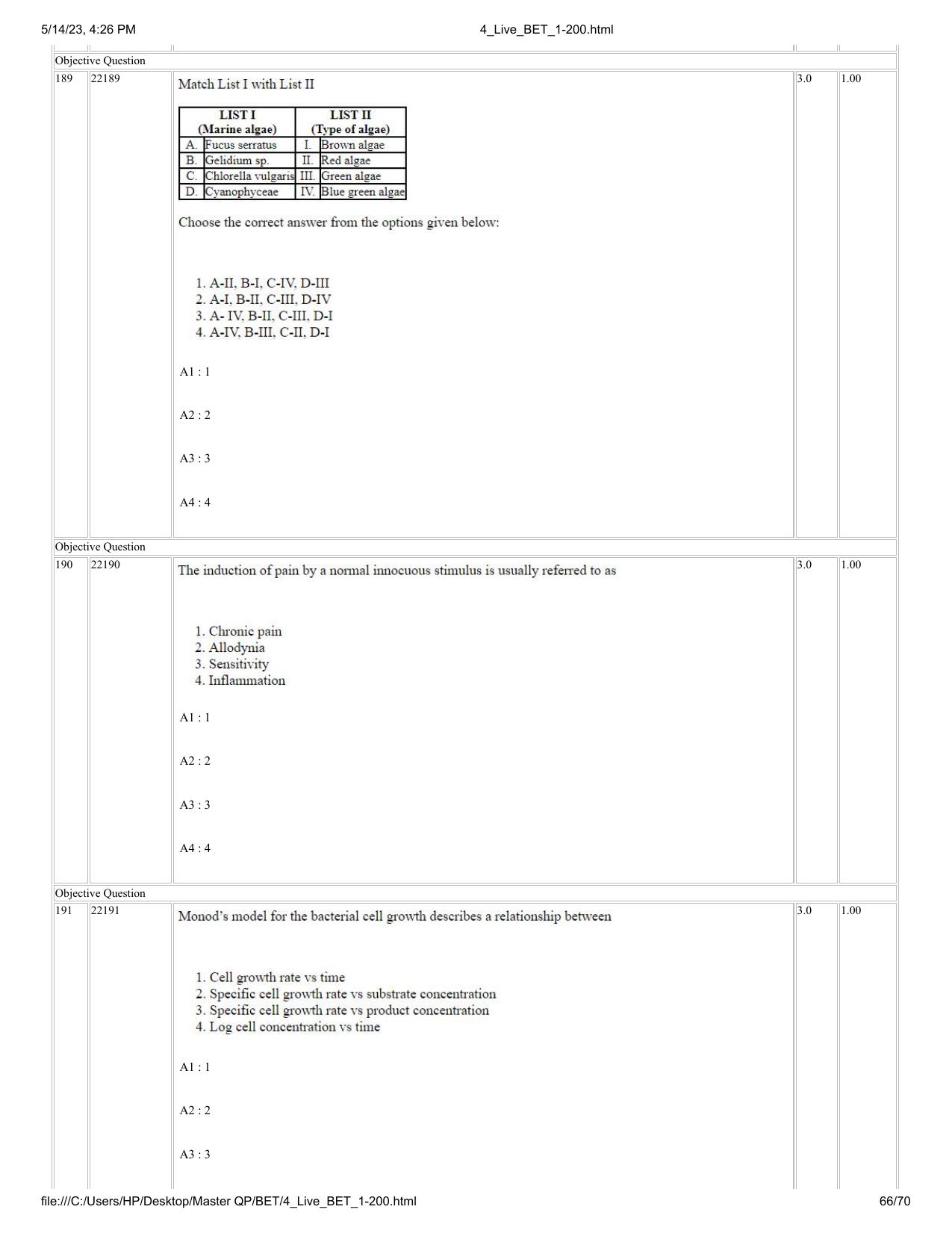 BET 2023 Question Paper - Page 66