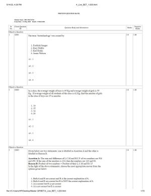 BET 2023 Question Paper