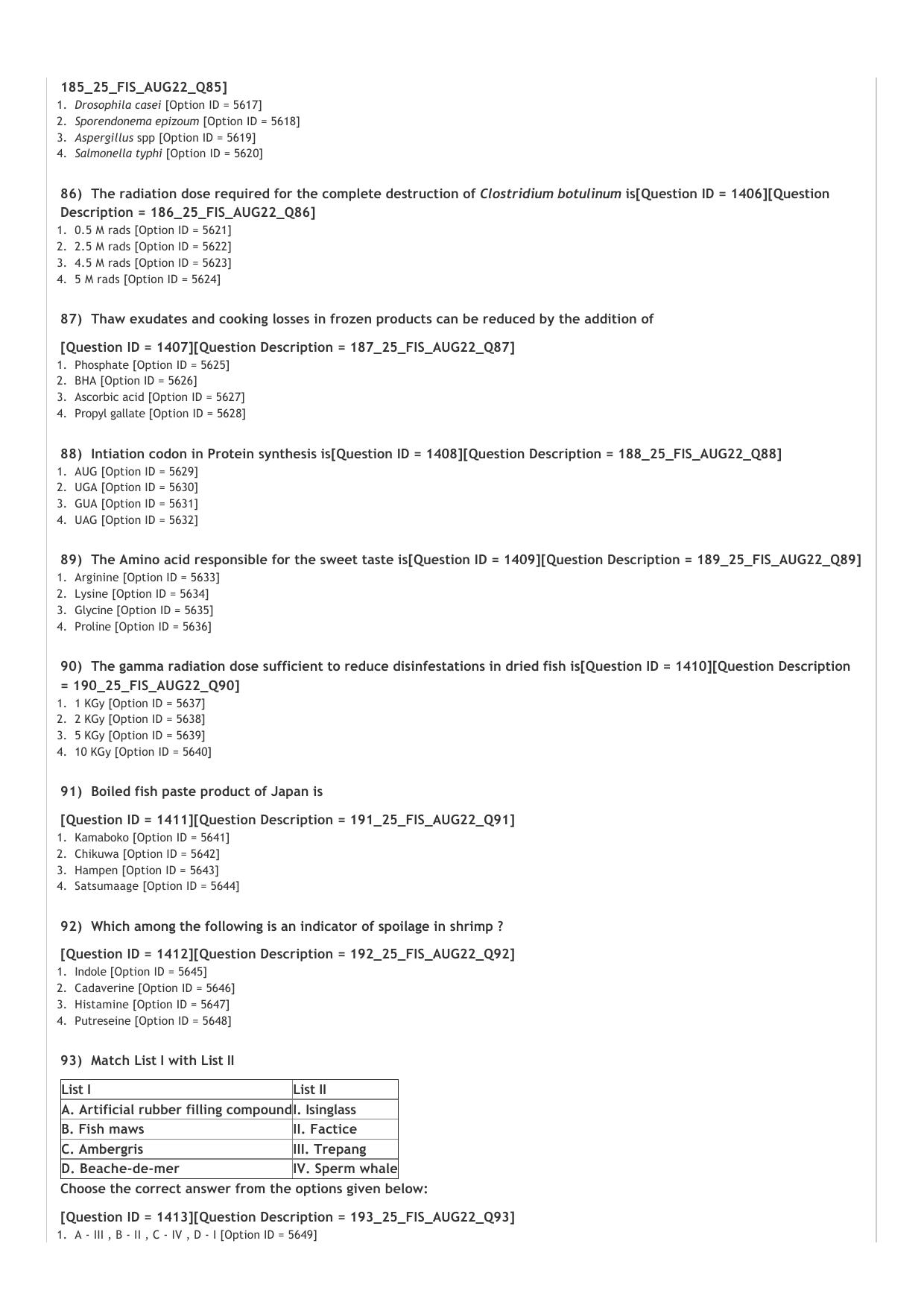 ICAR AIEEA PG 2022 FISHERIES SCIENCE Question Paper - Page 13