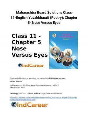 Maharashtra Board Solutions Class 11-English Yuvakbharati (Poetry): Chapter 5- Nose Versus Eyes