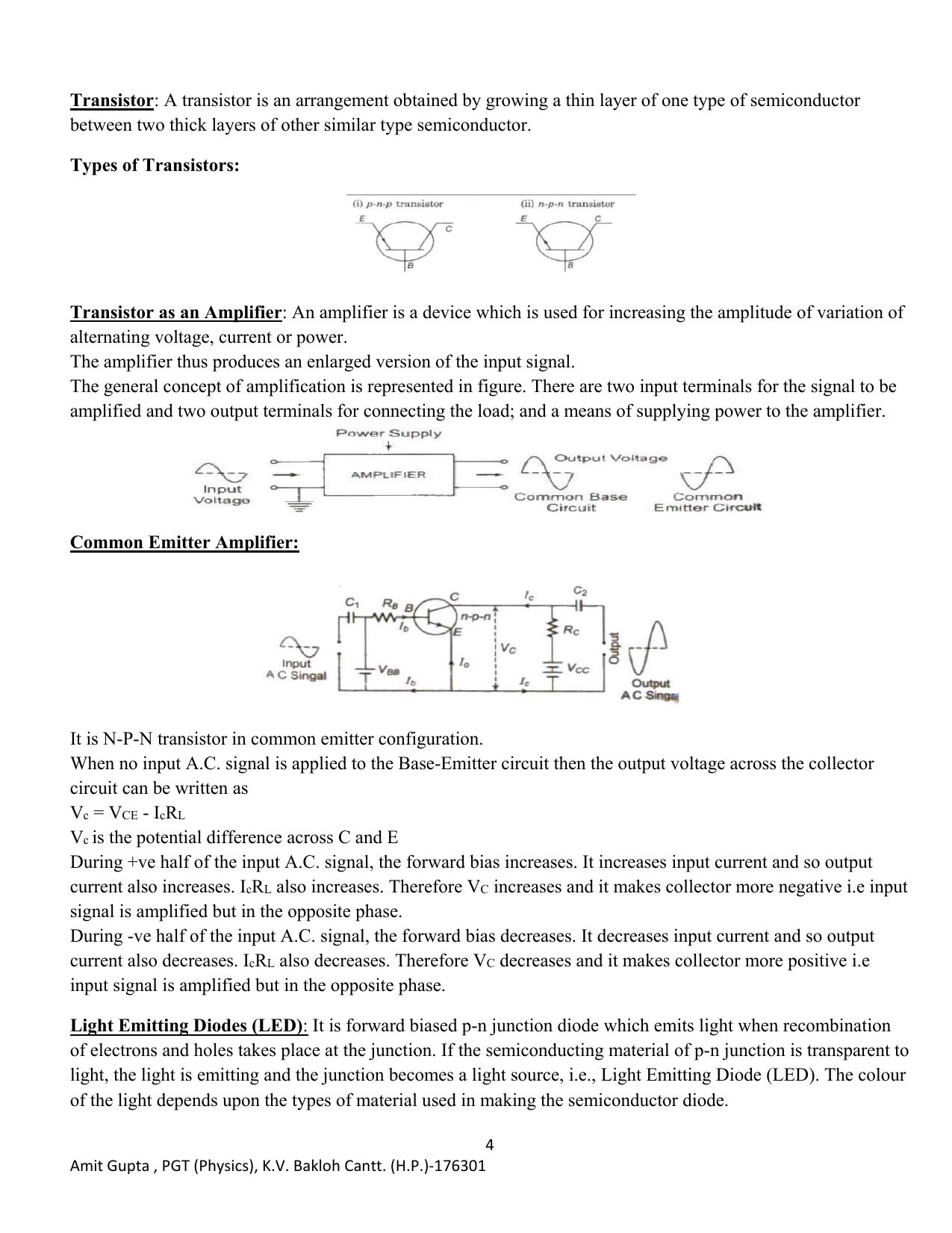 CBSE Class 12 Physics Worksheets Semiconductor Devices - Page 4