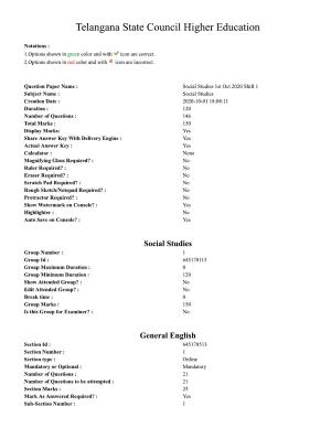 TS EDCET Question Paper 2020 - Social Studies