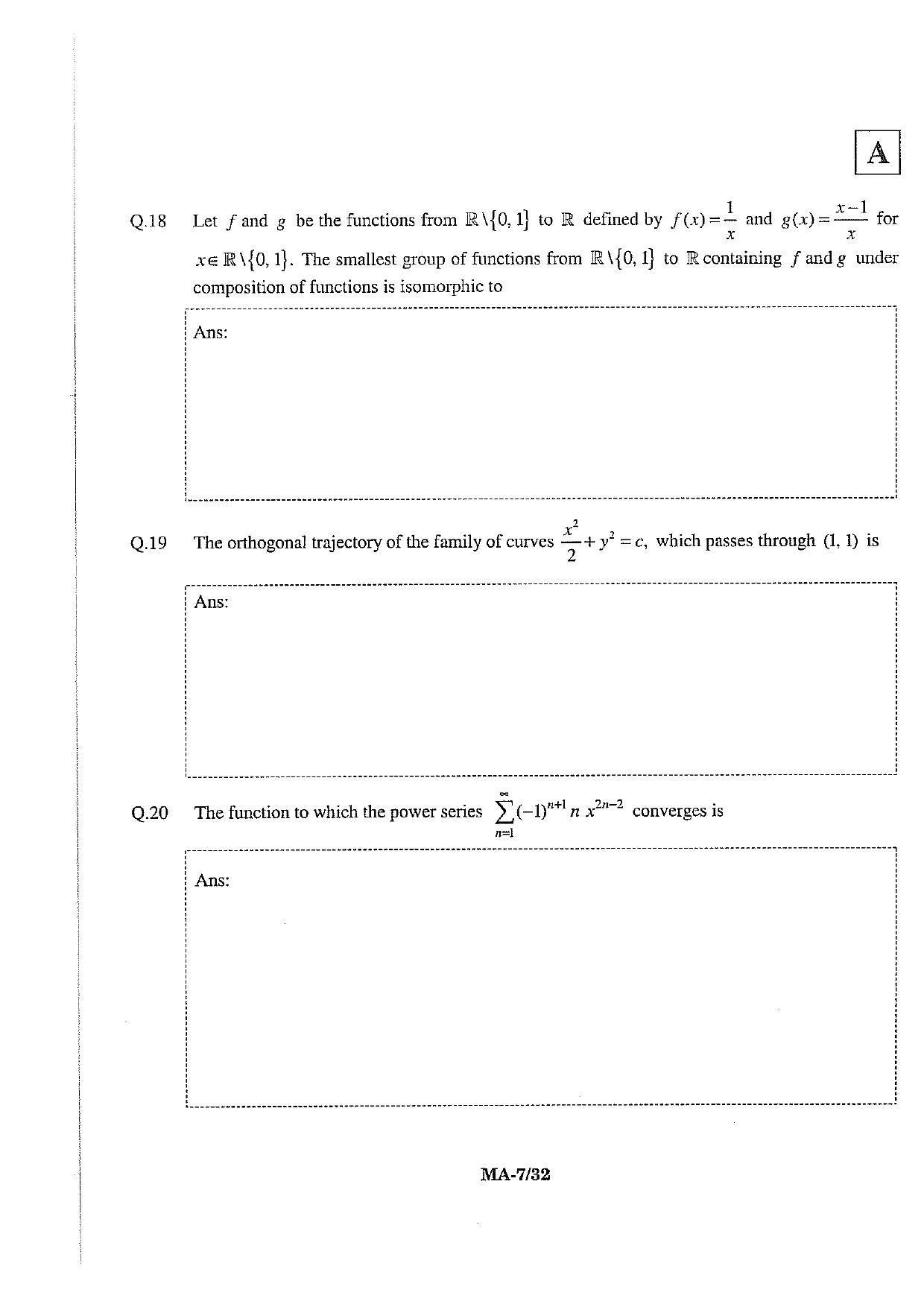 JAM 2013: MA Question Paper - Page 9