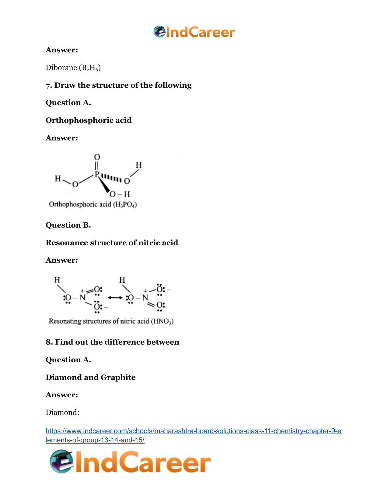 Maharashtra Board Solutions Class 11-Chemistry: Chapter 9- Elements of Group 13, 14 and 15 - Page 8