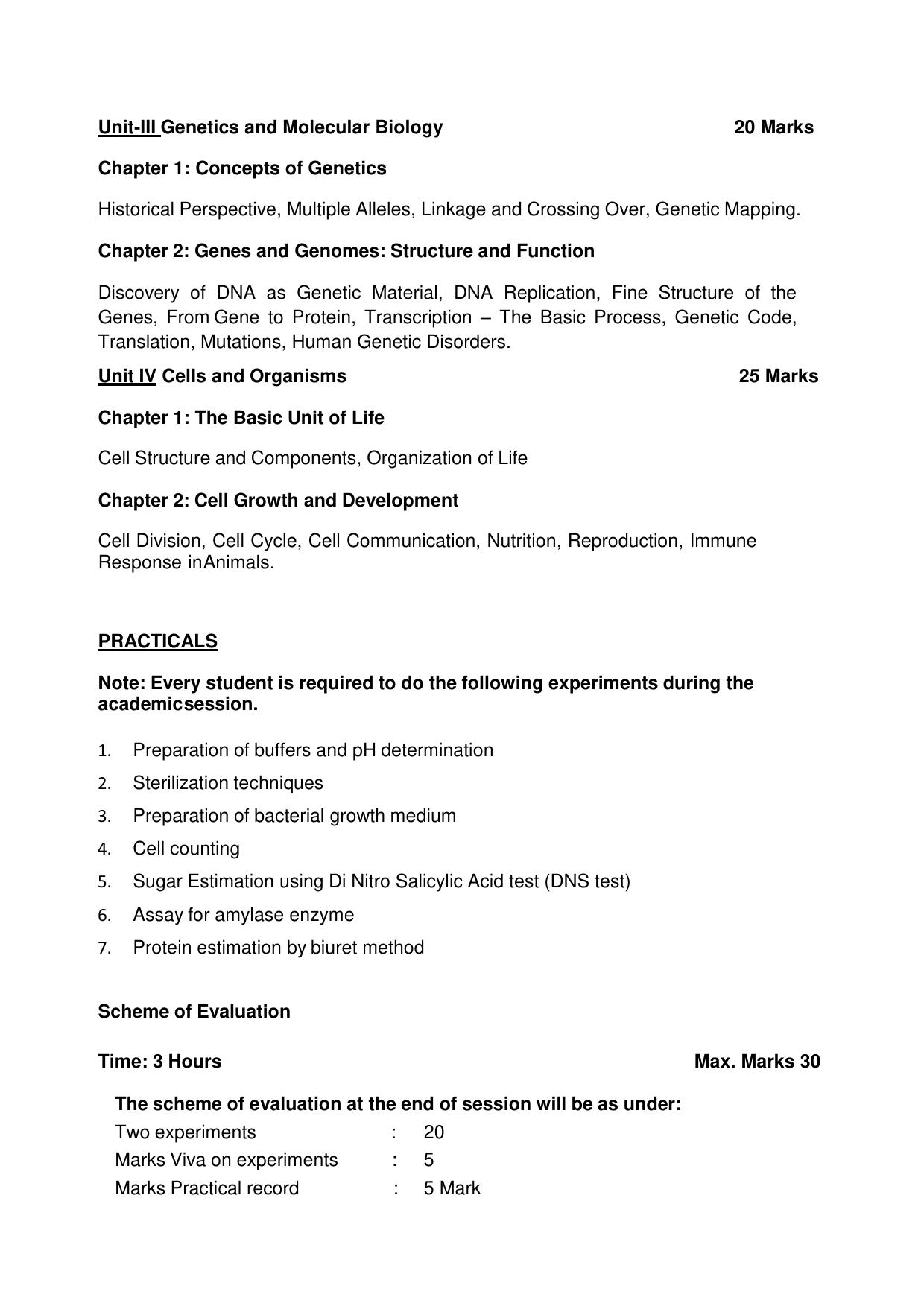 CBSE Class 11 & 12 Biotechnology Syllabus - Page 3