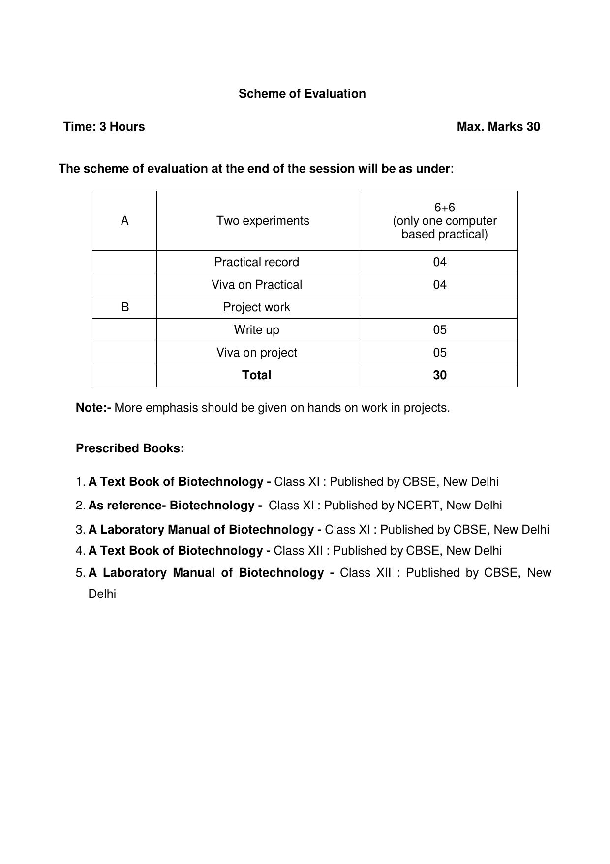 CBSE Class 11 & 12 Biotechnology Syllabus - Page 6