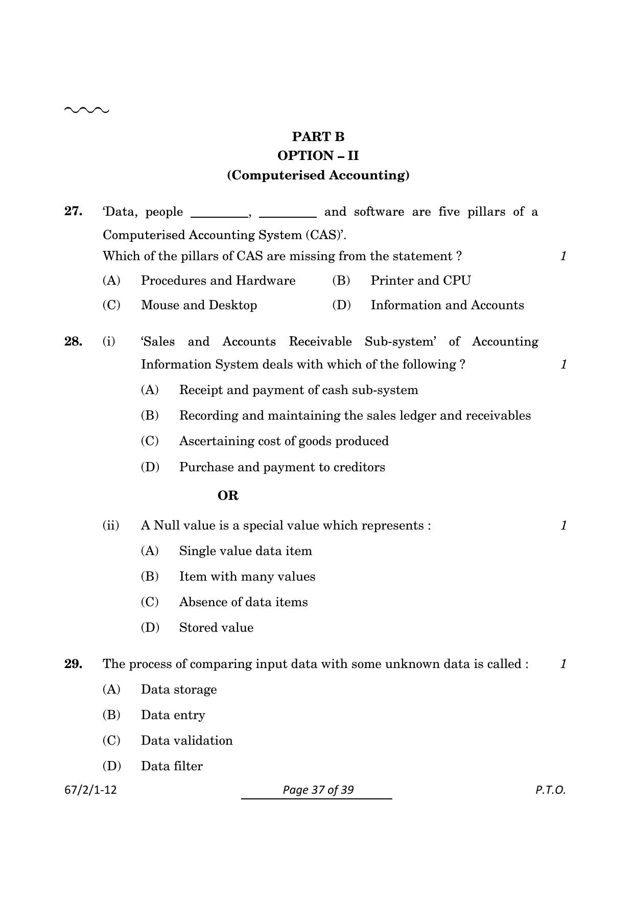 CBSE Class 12 67-2-1 Accountancy 2024 Question Paper - Page 37