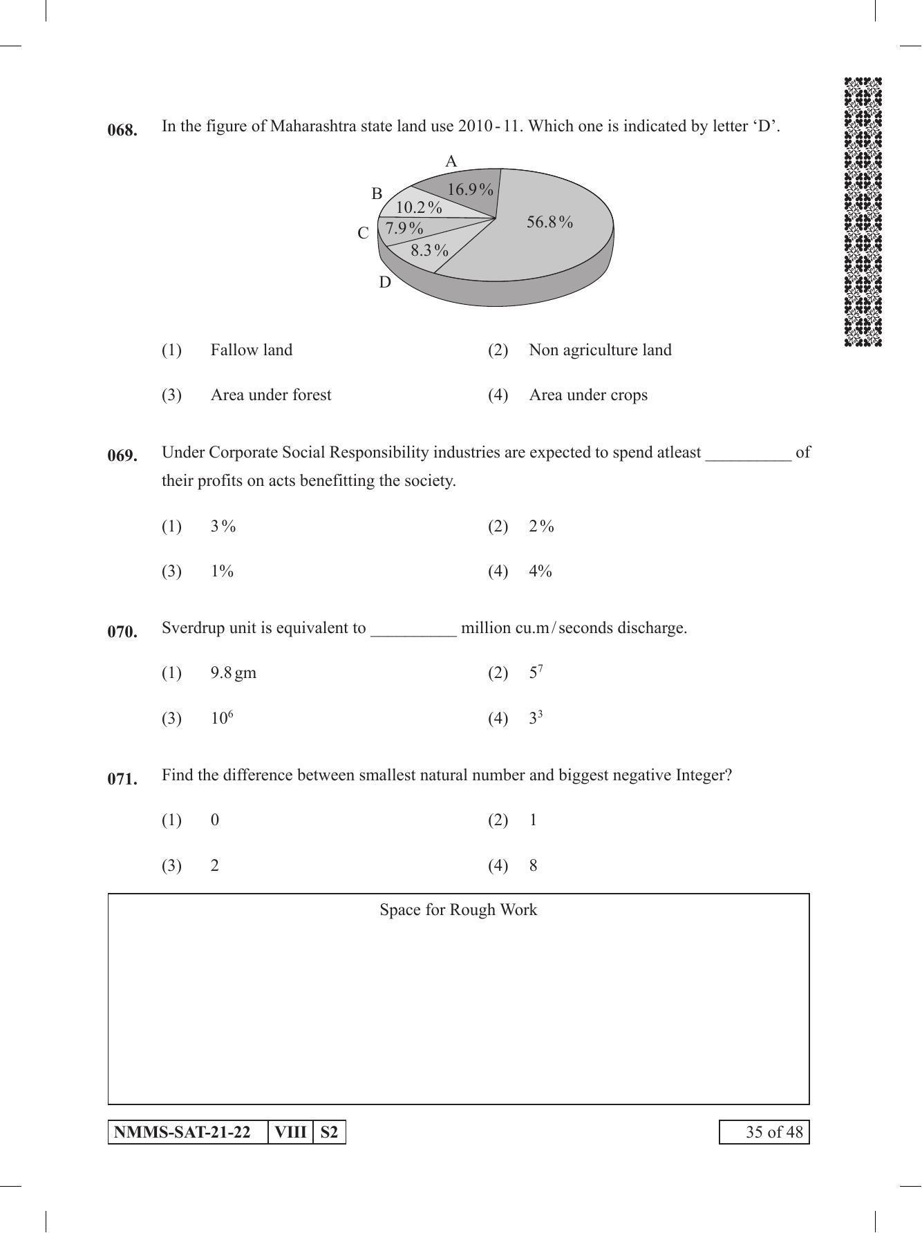 SAT URDU 2021-22 Class 8 Maharashtra NMMS Question Papers - Page 35