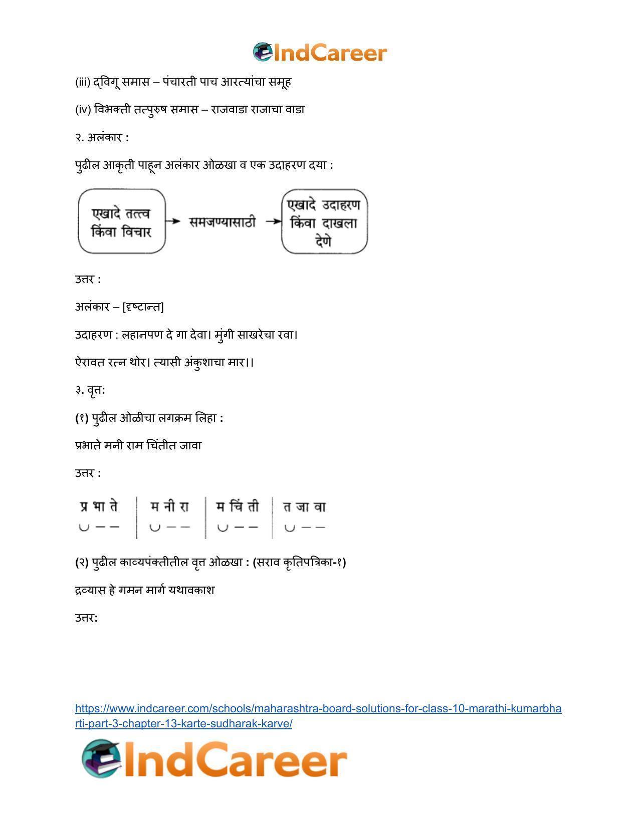 Maharashtra Board Solutions for Class 10- Marathi Kumarbharti (Part- 3): Chapter 13- कर्ते सुधारक कर्वे - Page 17