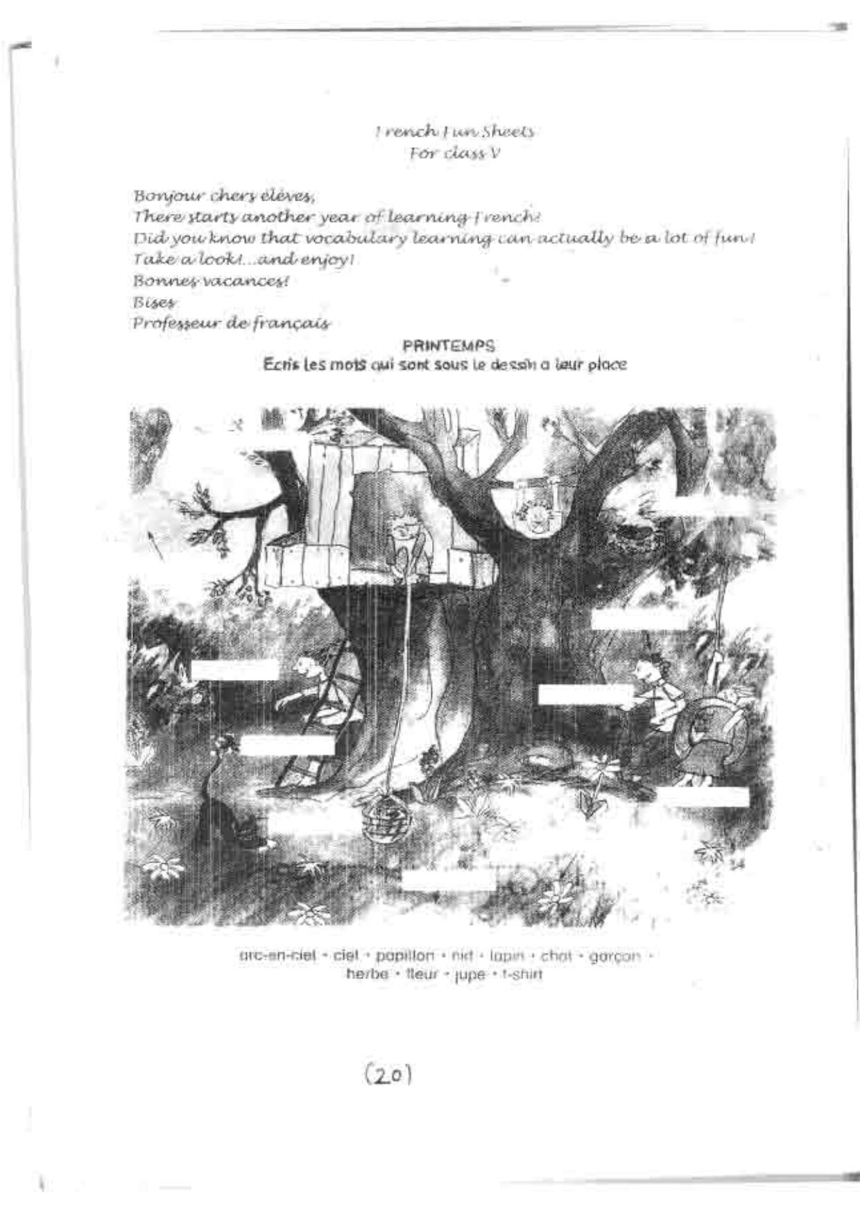 Worksheet for Class 4 English Assignment 148 - Page 20