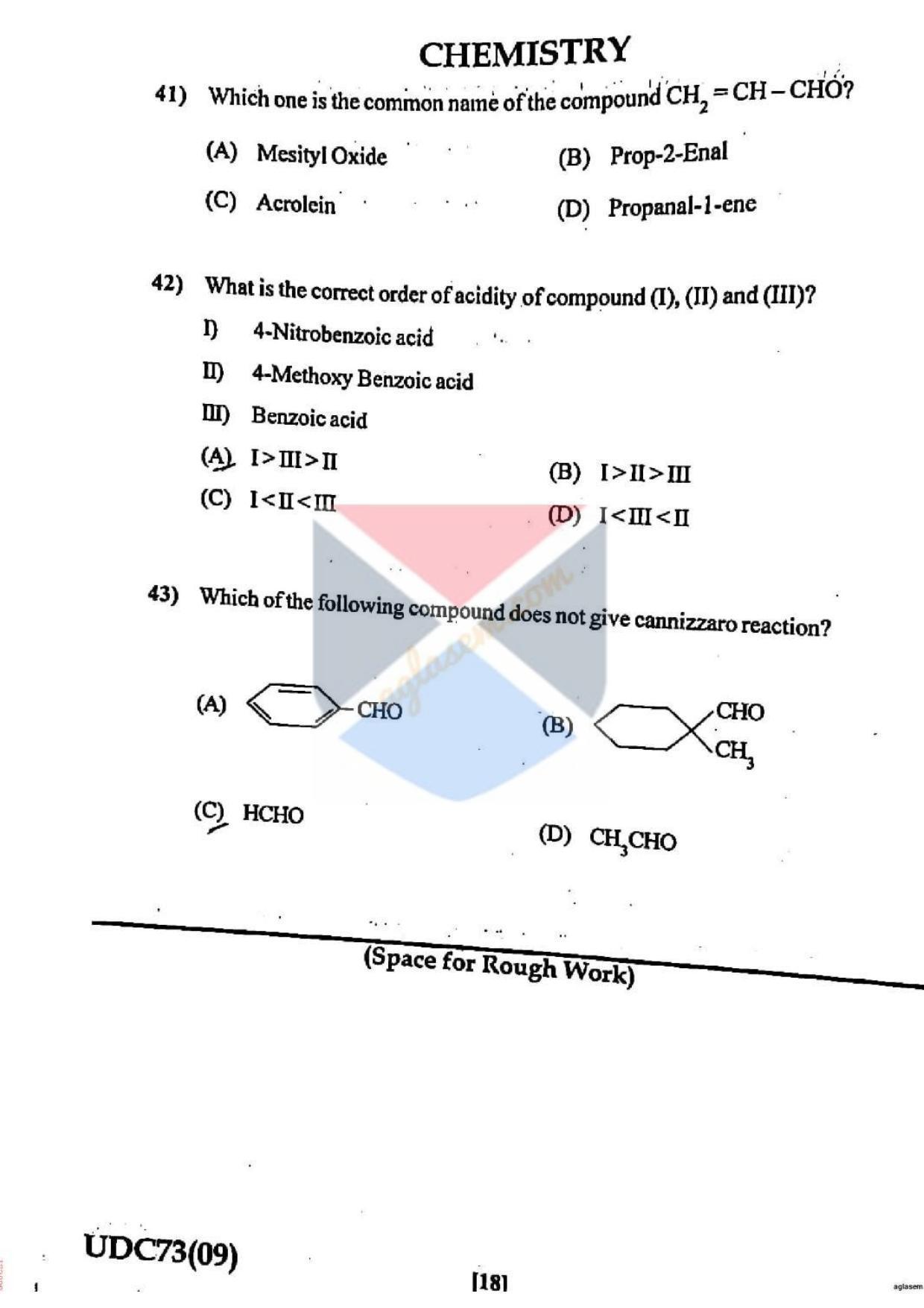 GUJCET Chemistry 2023 Question Paper - Page 1