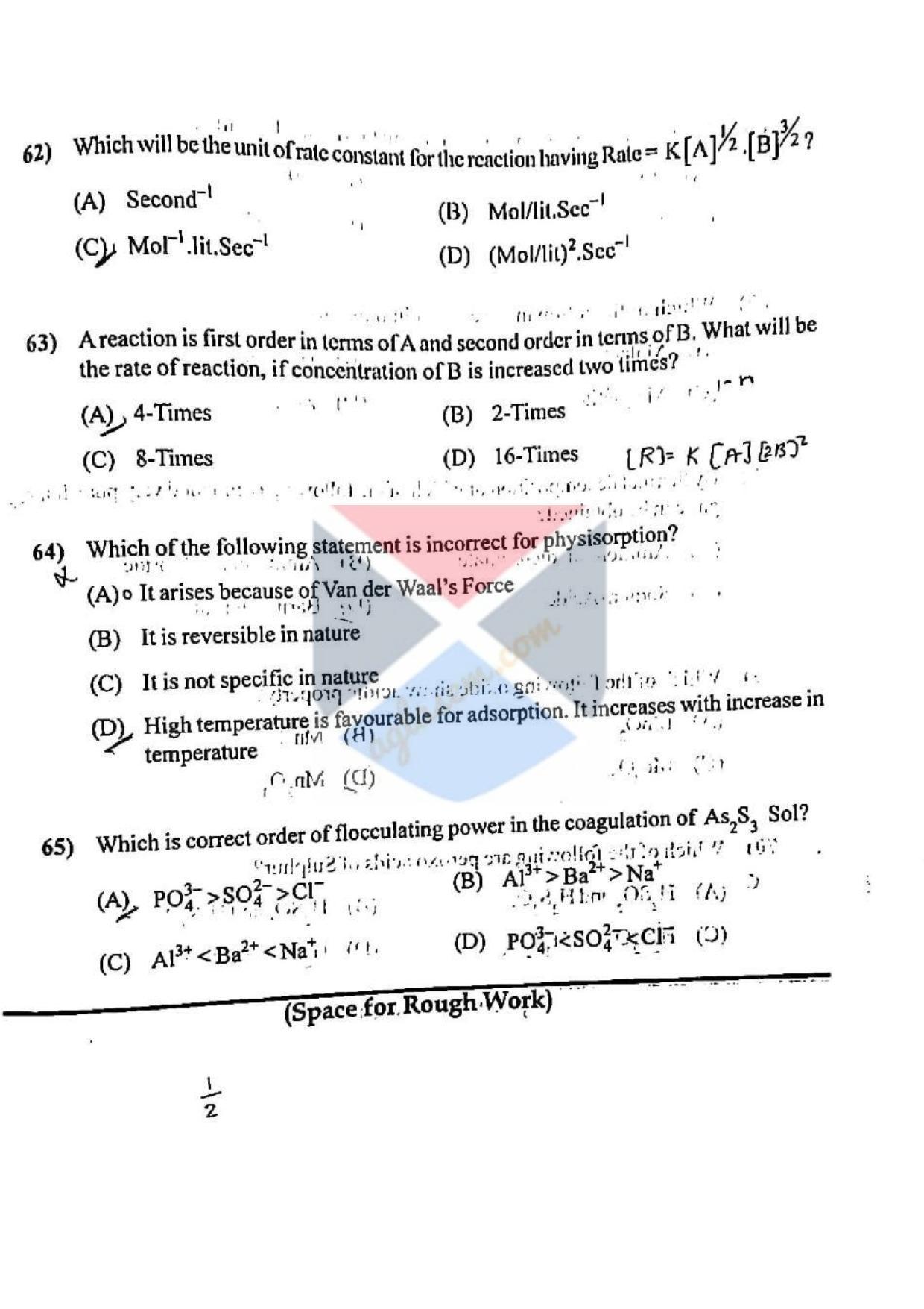 GUJCET Chemistry 2023 Question Paper - Page 8