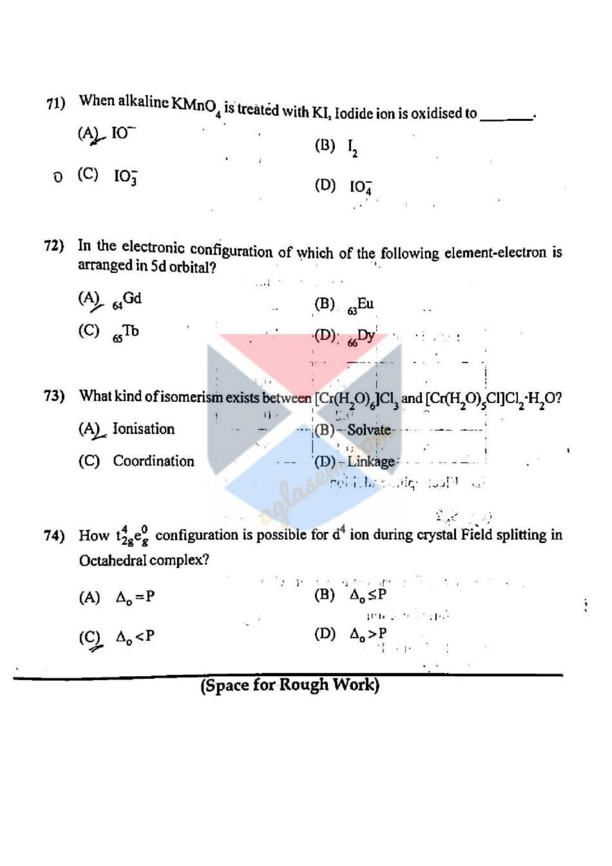 GUJCET Chemistry 2023 Question Paper - Page 10