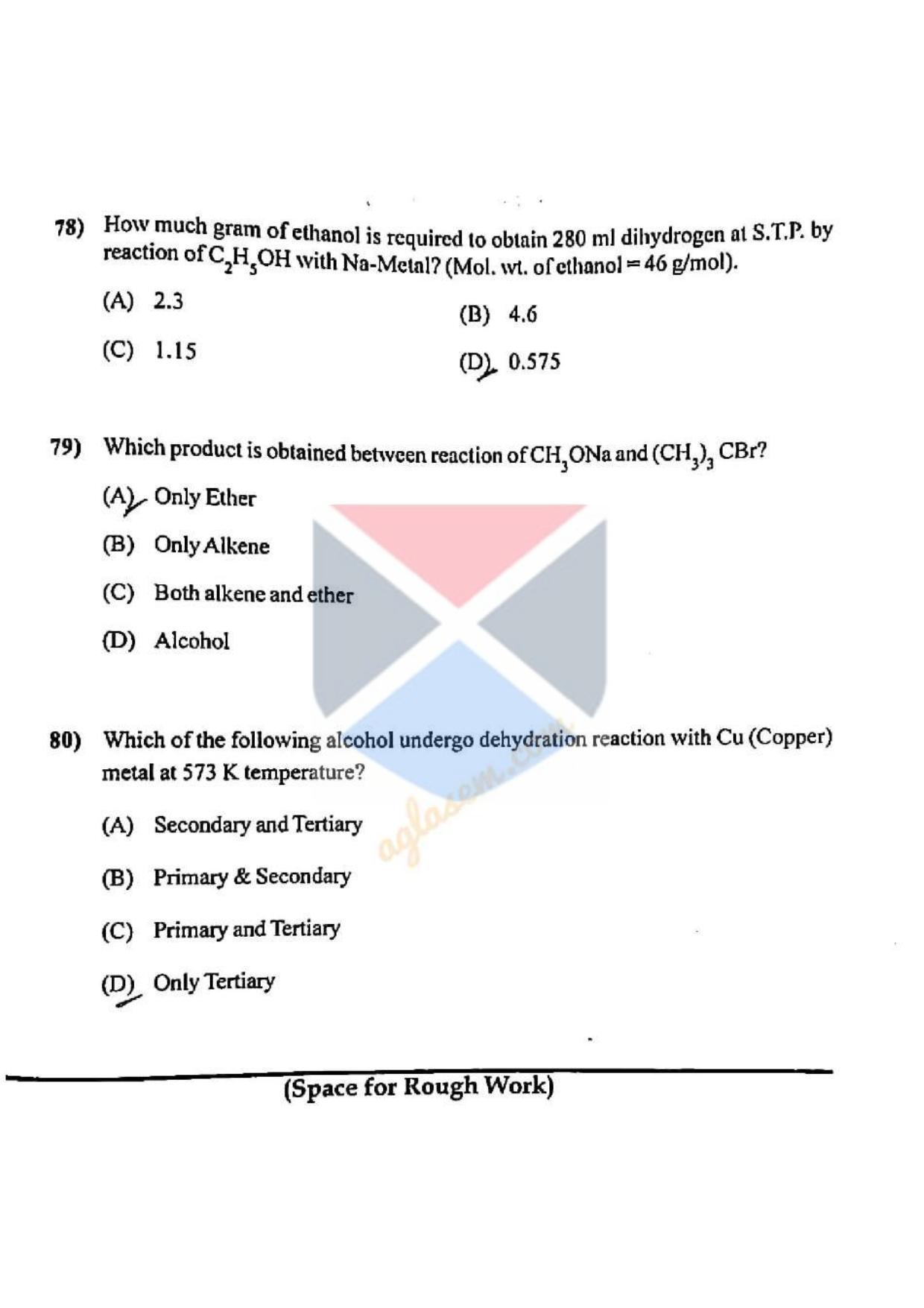 GUJCET Chemistry 2023 Question Paper - Page 12
