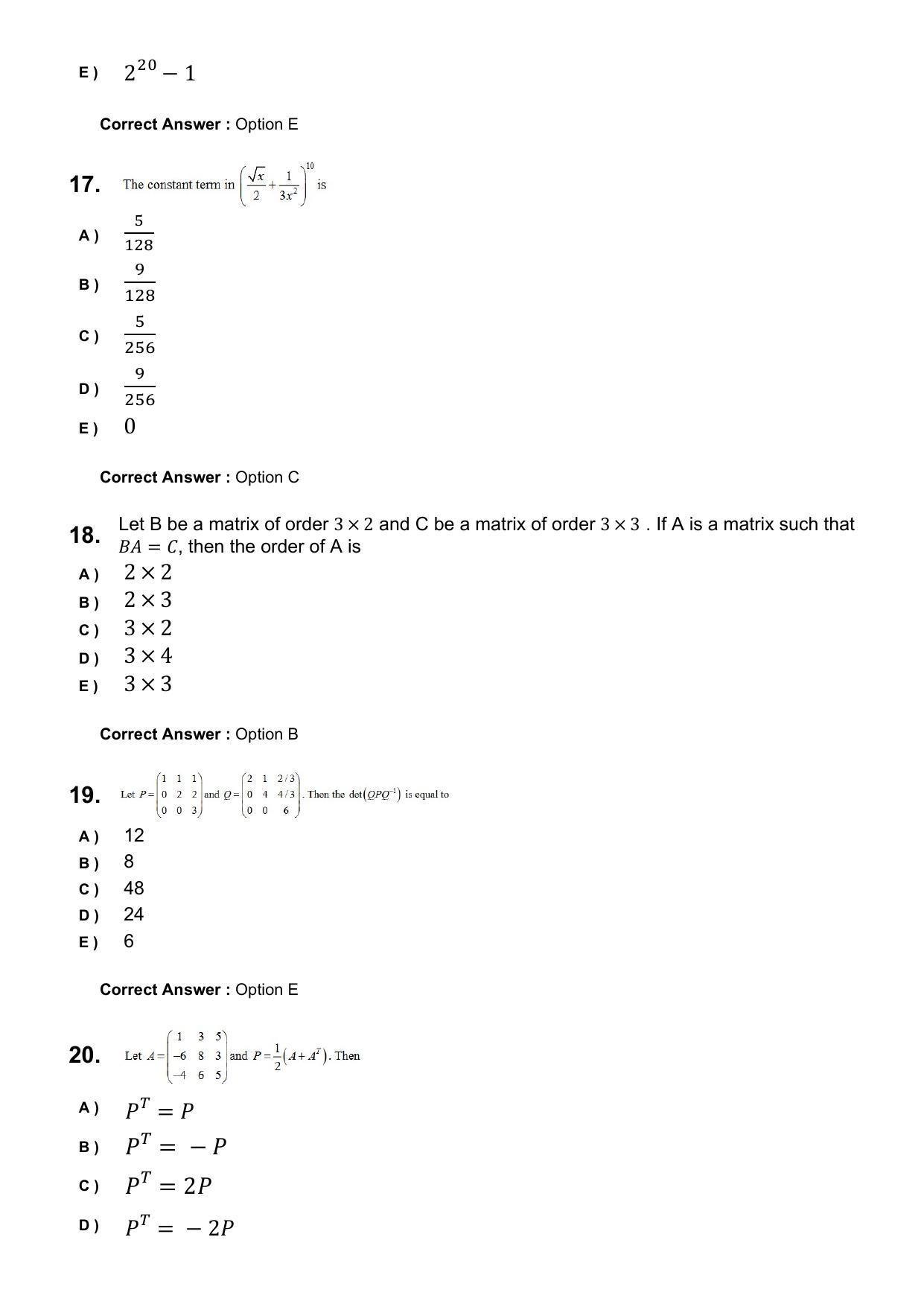 KEAM 2025 April 26 (Engineering) Question Paper with Answer Key - Page 5