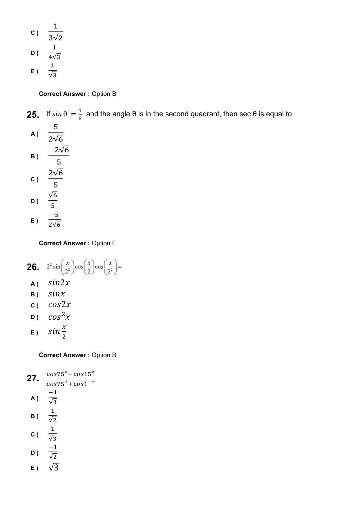 KEAM 2025 April 26 (Engineering) Question Paper with Answer Key - Page 7