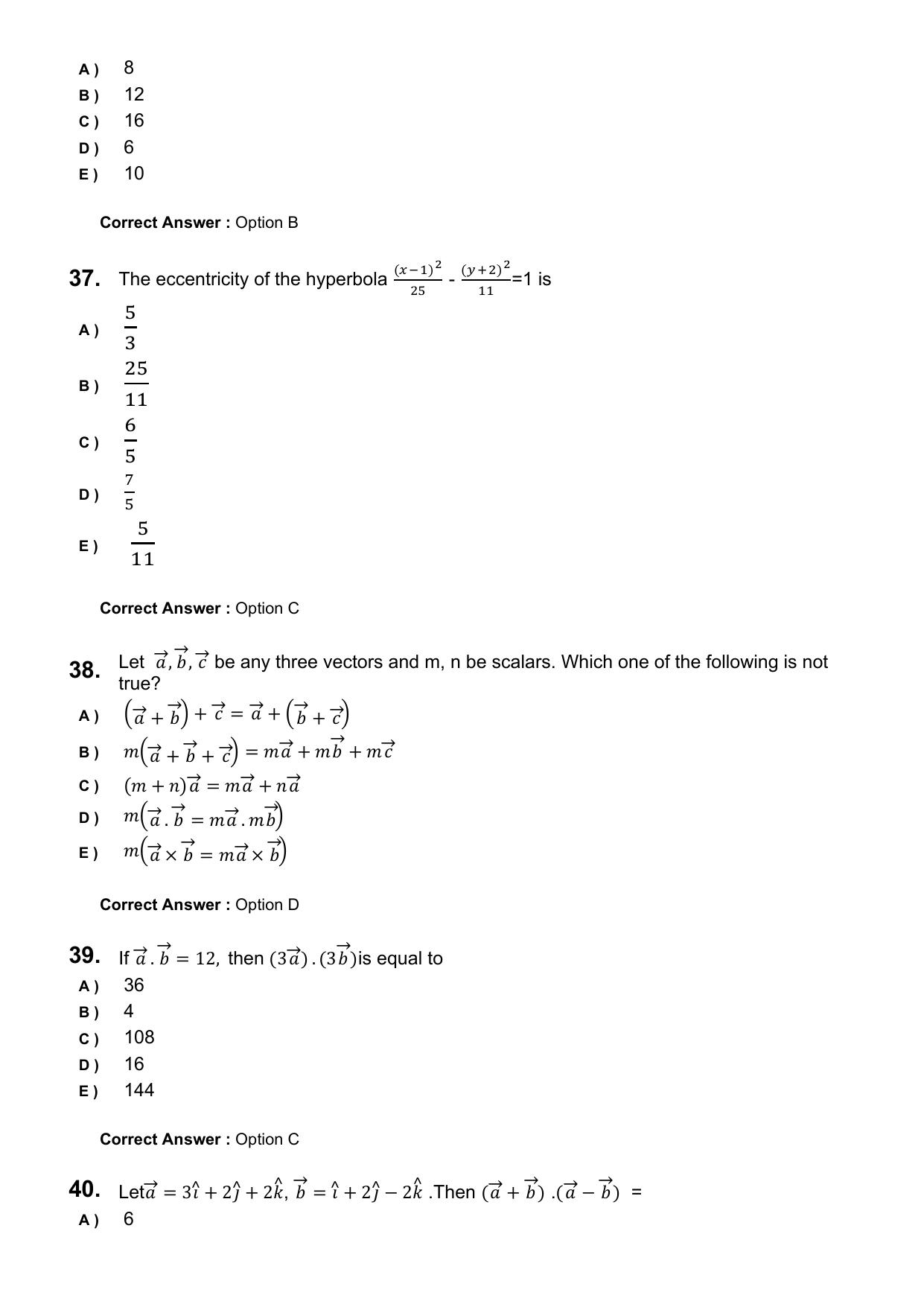 KEAM 2025 April 26 (Engineering) Question Paper with Answer Key - Page 10
