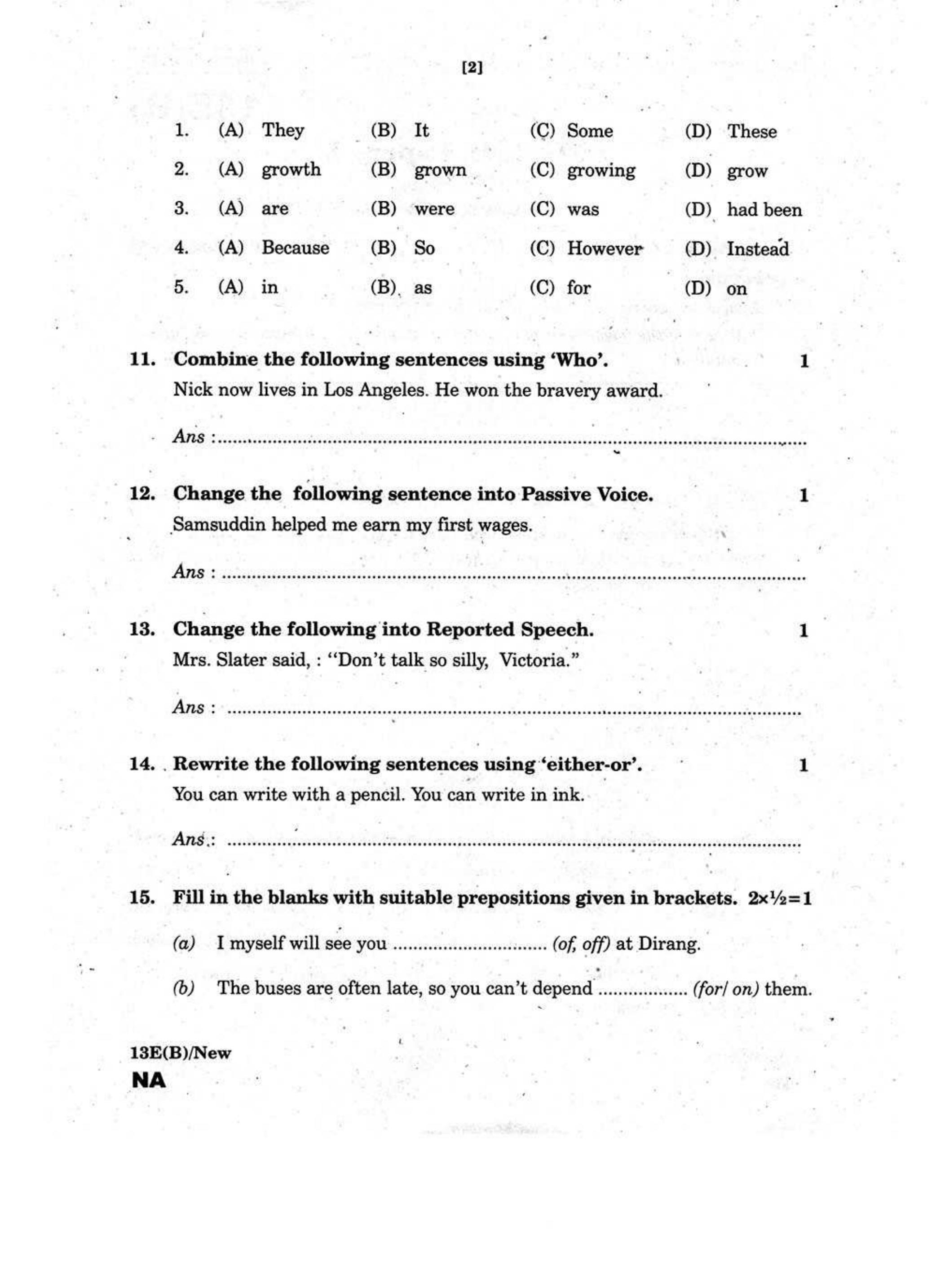 AP Class 10 English (Part I) 2017 Question Paper - Page 5