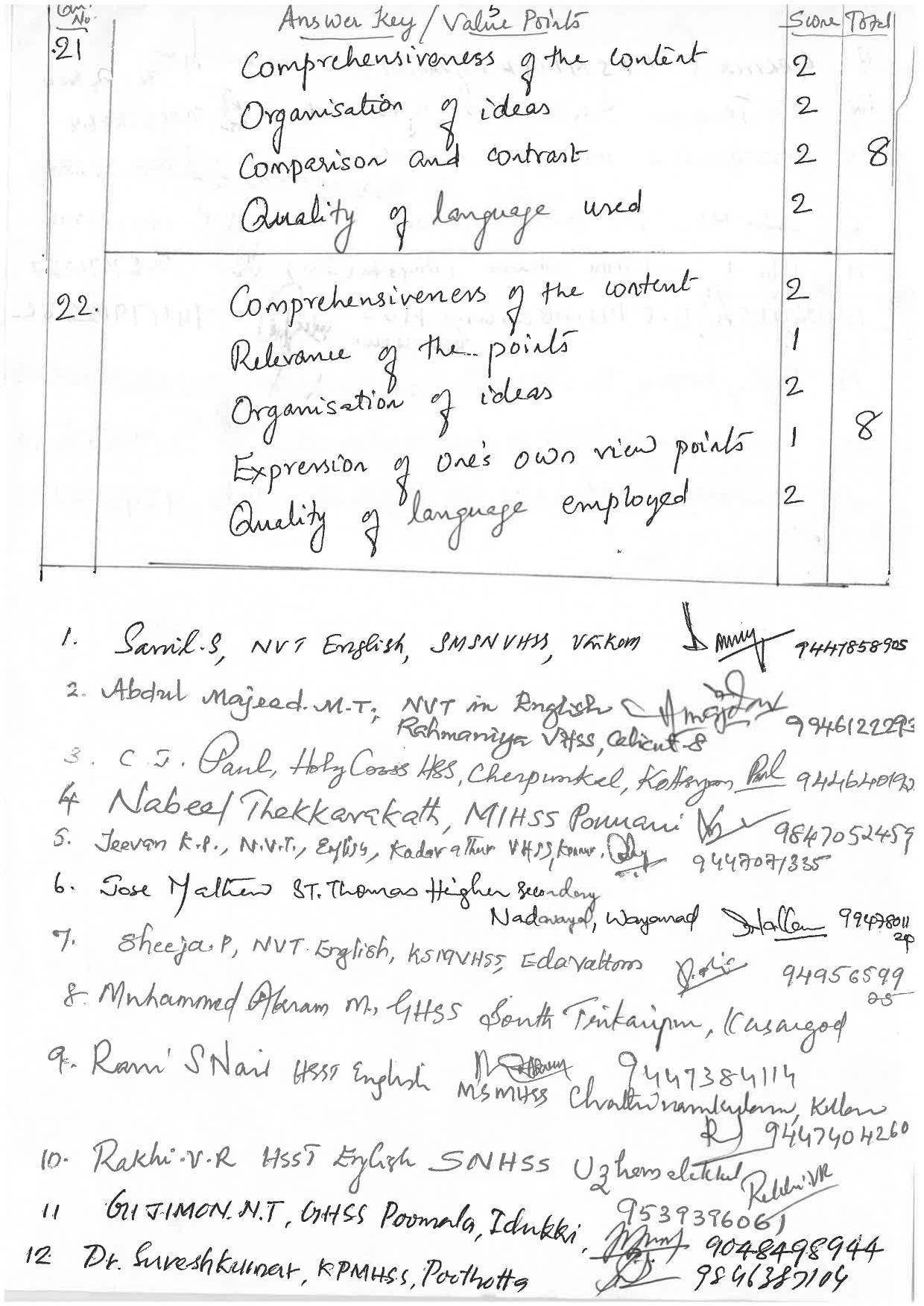 Kerala Plus Two 2019 English Answer Key - Page 5