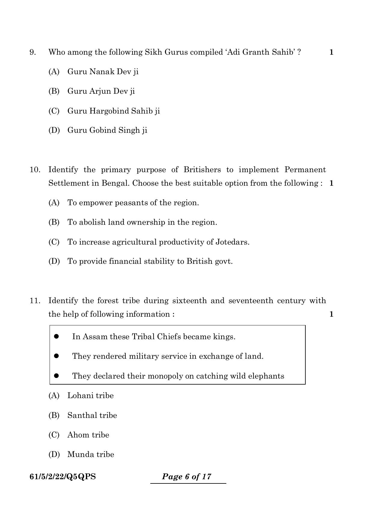 CBSE Class 12 61-5-2 History 2024 Question Paper - Page 6