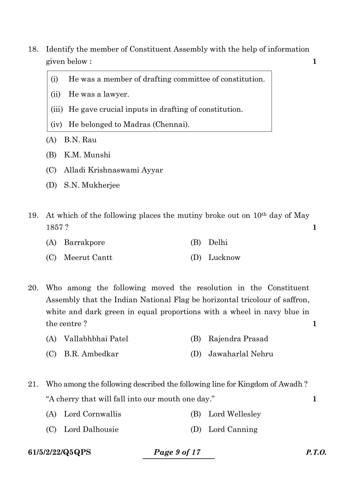 CBSE Class 12 61-5-2 History 2024 Question Paper - Page 9