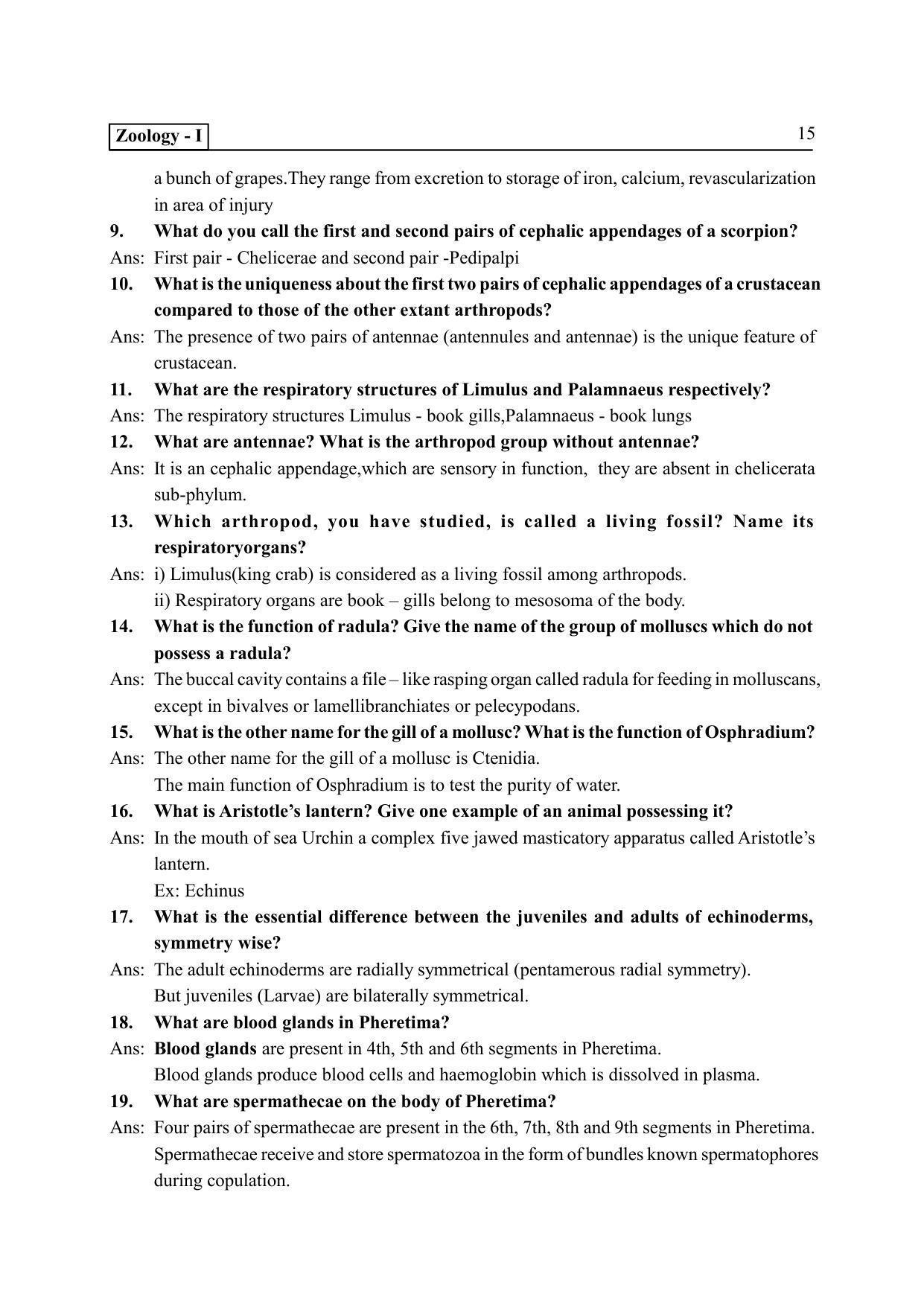 TS SCERT Inter 2nd Year Zoology I Path 1 (Telugu Medium) Text Book - Page 20